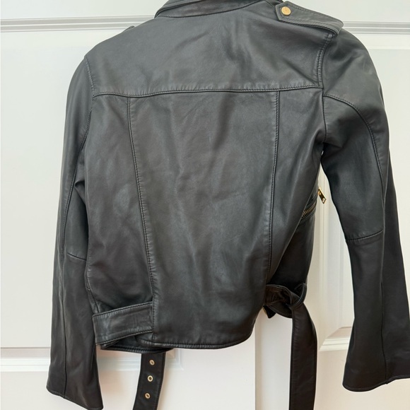 ALL SAINTS Balfern Biker Leather Jacket - Picture 3 of 3